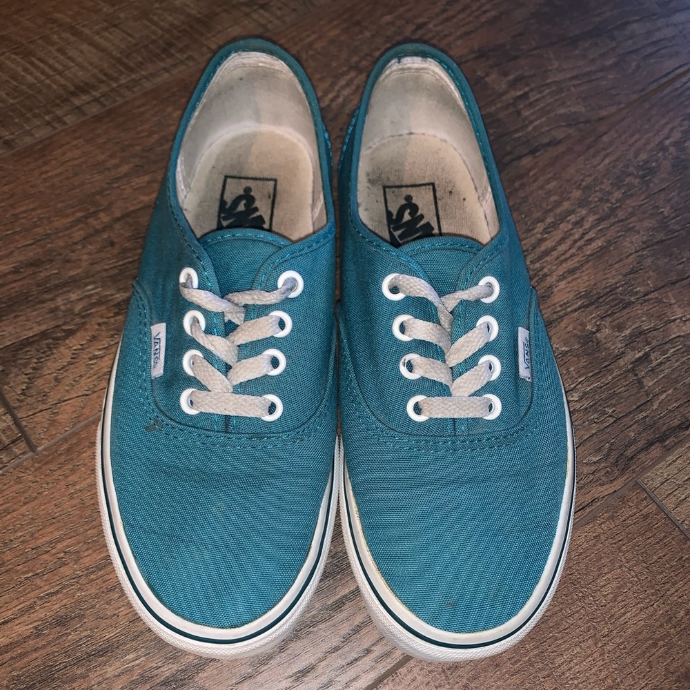 Authentic Blue Vans (women 7.5 or men 6)